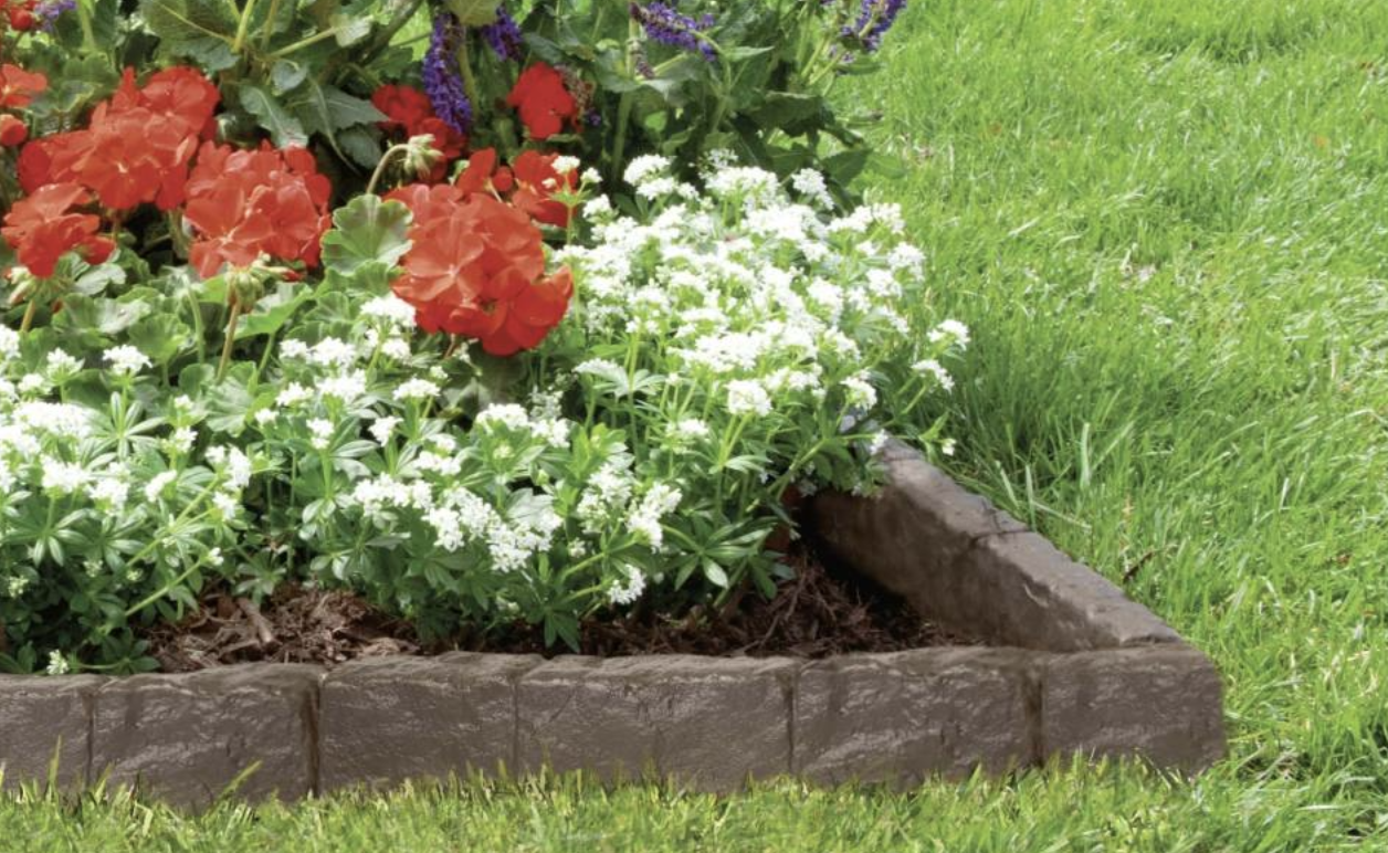 stone edging in garden